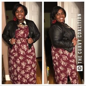 ASOS Curve Floral Maxi Overall Dress